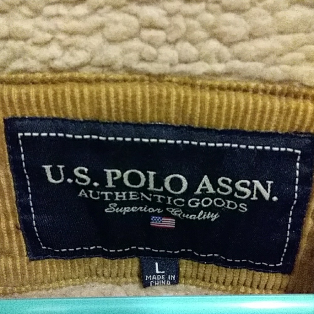 US POLO ASSN. Adult Large Tan Brown Cord